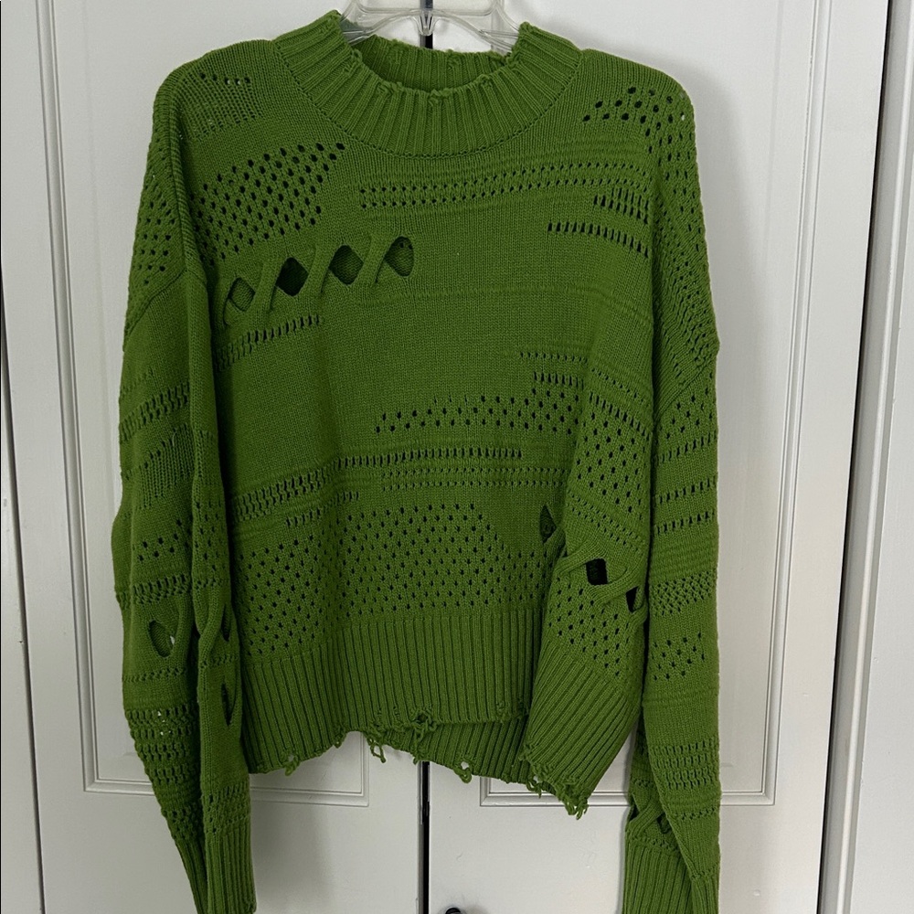 Versace Green Knit Women's Sweater